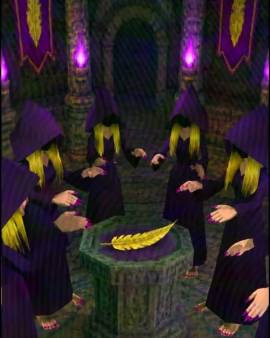 Перо на столе собрания босых ведьм. Перо на столе собрания босых ведьм.